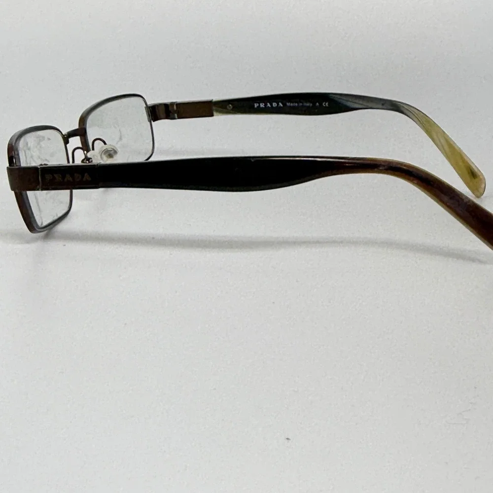 Prada VPR 500 eyeglasses frames metal rectangle women Italy‎ 52 17 135 21428